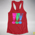 Polysexual Pride Exclamation Points Racerback Tank - Red